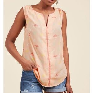ModCloth Adorable Umbrella Tank Top Quirky